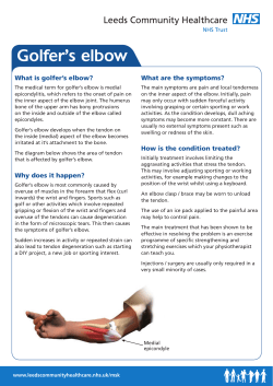 Golfer`s elbow - Leeds Community Healthcare NHS Trust