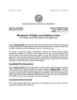 Mandatory 10-Digit Local Dialing is Here