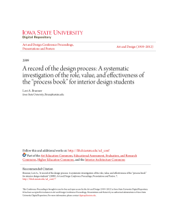 A record of the design process: A systematic investigation of the role