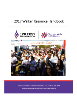 Handbook - National Walk for Epilepsy