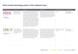 Direct Connect technology partner of the Lufthansa Group