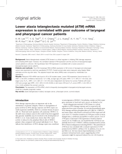 Lower ataxia telangiectasia mutated (ATM) mRNA expression is