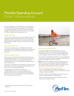 Flexible Spending Account Smart, simple savings