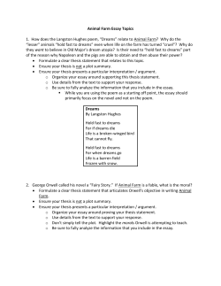 Animal Farm Essay Topics