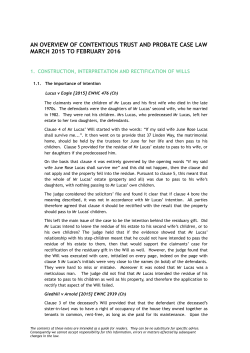 an overview of contentious trust and probate case law