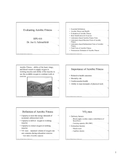 Evaluating Aerobic Fitness Importance of Aerobic Fitness Definition