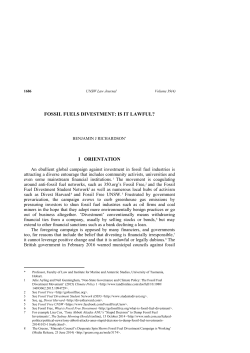 fossil fuels divestment: is it lawful?