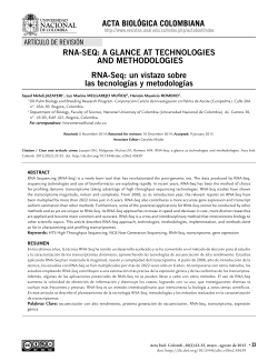 ACTA BIOL&Oacute;GICA COLOMBIANA RNA