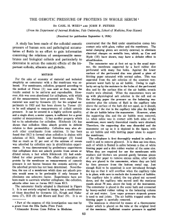 THE OSMOTIC PRESSURE OF PROTEINS IN