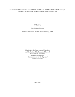 a possible model for nickel superoxide dismutase