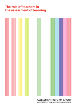 The role of teachers in the assessment of learning