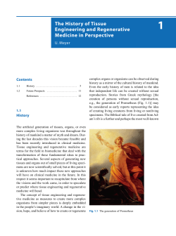 The History of Tissue Engineering and Regenerative