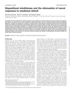 Dispositional mindfulness and the attenuation of neural responses