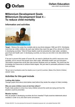 To reduce child mortality