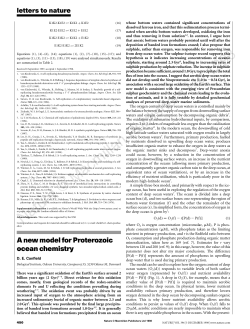 A new model for Proterozoic ocean chemistry