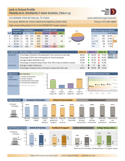 2016-17 School Profile FRANKLIN D. ROOSEVELT HIGH SCHOOL
