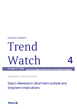 Italy`s referendum: Short-term outlook and long-term