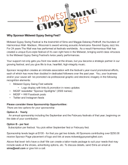 2016 Sponsorship PDF - The Midwest Gypsy Swing Fest