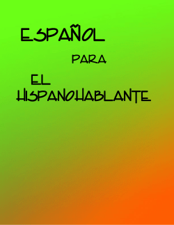 Espa&ntilde;ol para el Hispanohablante