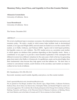 Monetary Policy, Asset Prices, and Liquidity in Over-the