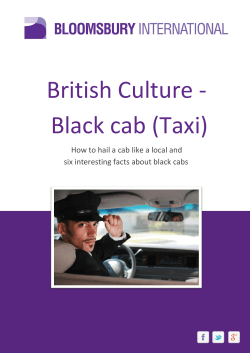 British Culture - Black cab (Taxi)