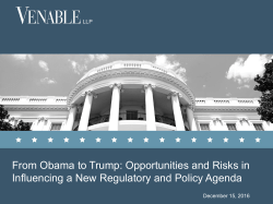 From Obama to Trump: Opportunities and Risks in Influencing a