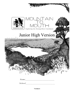 Jnr Mountain to Mouth Study - Numinbah Valley Environmental