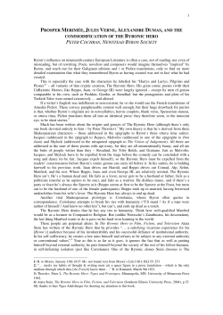 Peter Cochran - International Association of Byron Societies