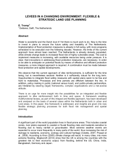 Levees in a changing environment: Flexible and strategic land use