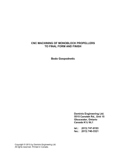 CNC MACHINING OF MONOBLOCK PROPELLERS TO FINAL