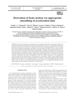 Derivation of body motion via appropriate smoothing of acceleration