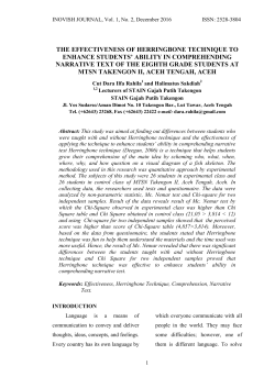 THE EFFECTIVENESS OF HERRINGBONE TECHNIQUE TO