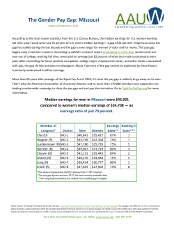 The Gender Pay Gap: Missouri