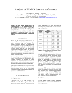 Analysis of WiMAX data rate performance