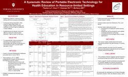 A Systematic Review of Portable Electronic Technology for Health