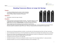 Standing Standing Transverse Transverse Waves on Large Coil