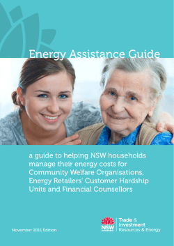 Energy Assistance Guide - NSW Resources and Energy