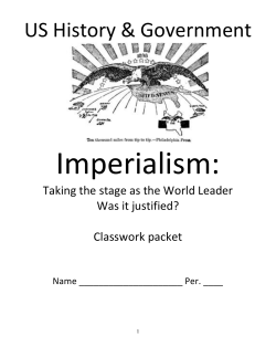 Imperialism classwork packet