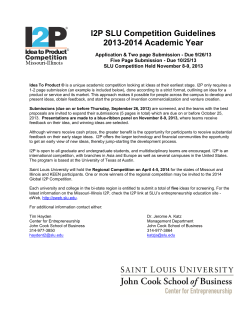 I2P SLU Competition Guidelines 2013