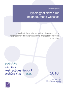 Typology - Networked Neighbourhoods