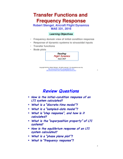 15. Transfer Functions and Frequency Response