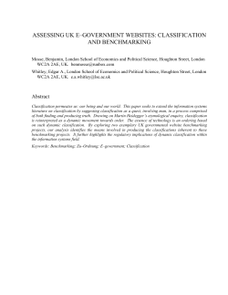 assessing uk e&ndash;government websites: classification and