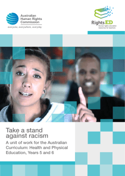 Take a stand against racism - Australian Human Rights Commission