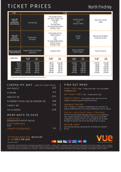 North Finchley - Movie Theater Prices