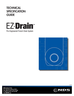 EZ-Drain Pre-Engineered French Drain Tech Spec Guide