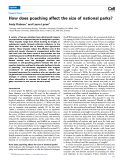 How does poaching affect the size of national parks?