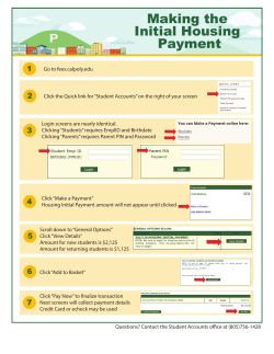 Initial Housing Payment How To - AFD