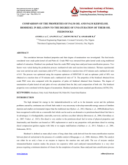COMPARISON OF THE PROPERTIES OF PALM OIL AND PALM