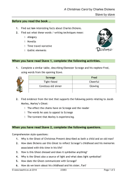 A Christmas Carol by Charles Dickens Stave by stave Before you
