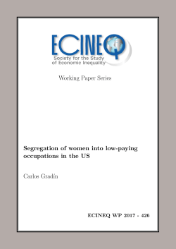Segregation of women into low-paying occupations in the US